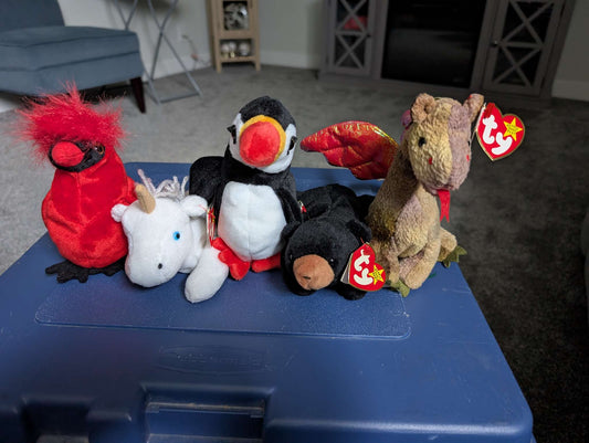 5 Beanie babies