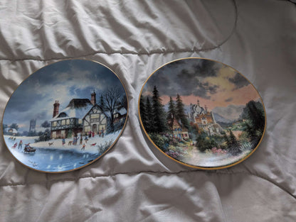 2 teddy bear collector plates