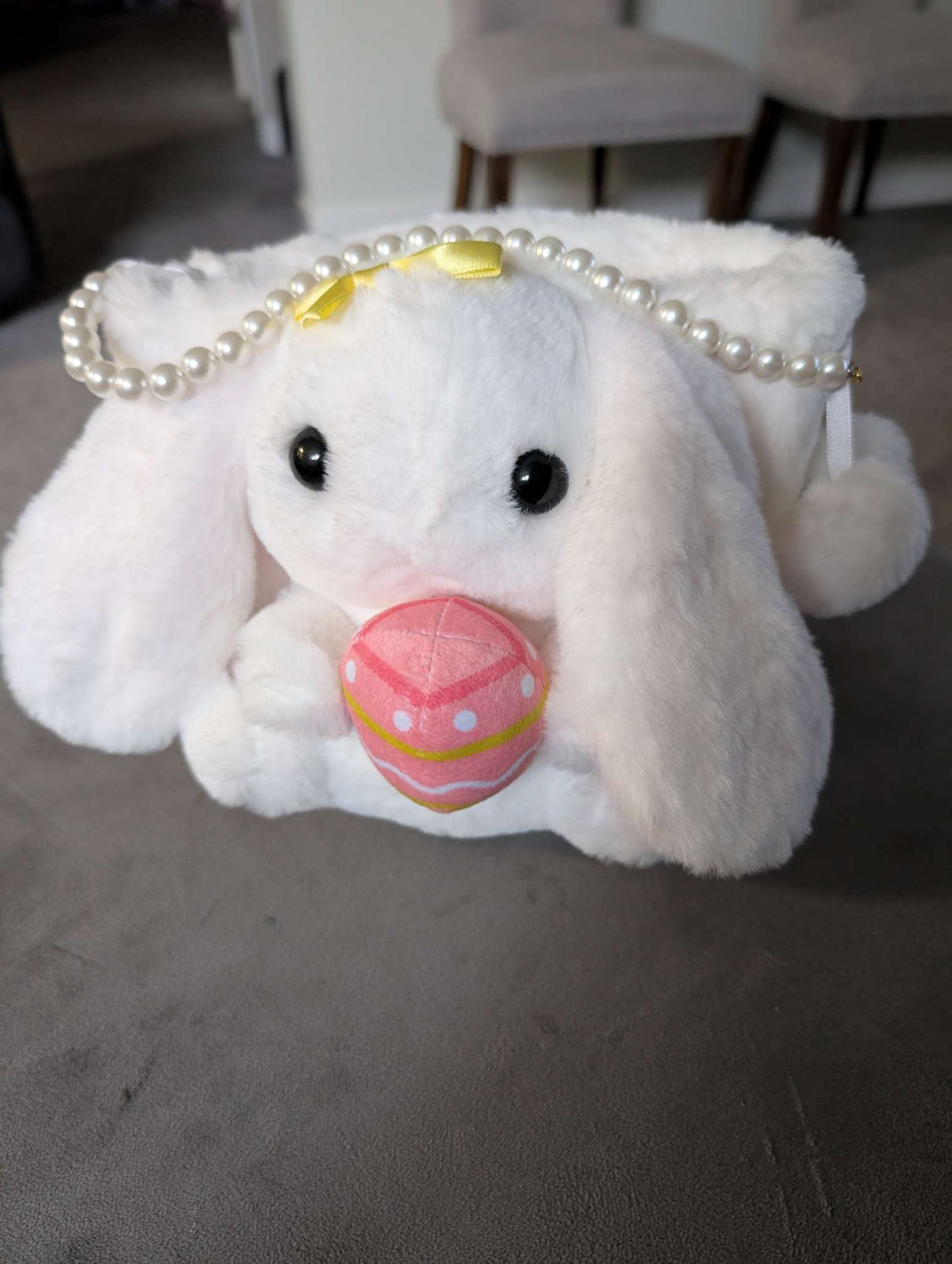 New in box White Easter Bunny Basket