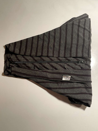 Baby Leaf 6 in 1 Car Seat Cover / Nursing Cover - Black/Grey Strip