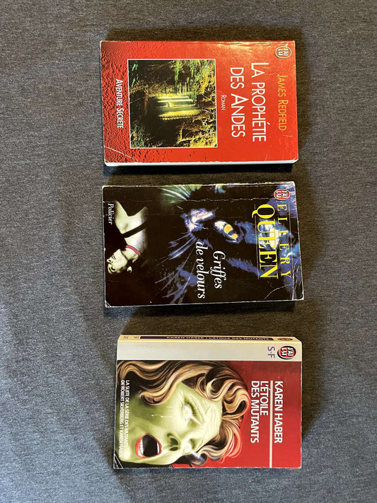 French Language Mystery/Horror Novels - Set of 3