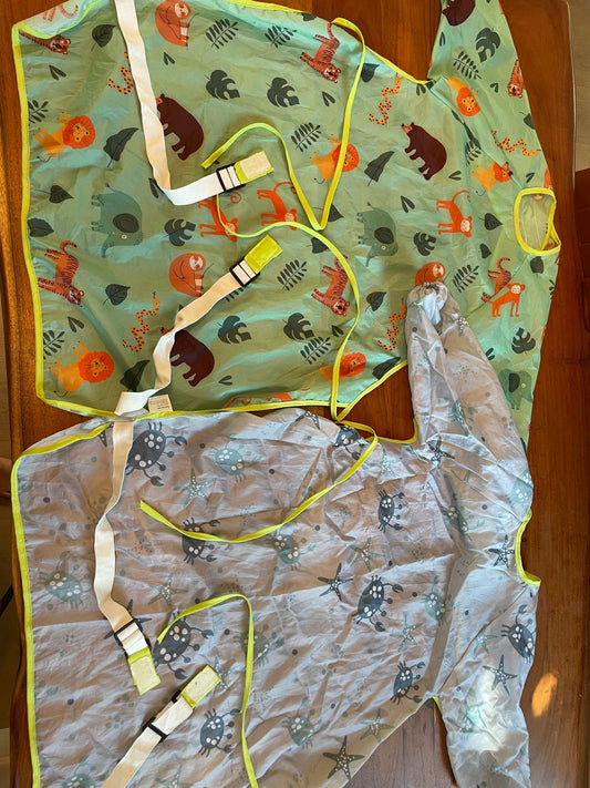 Set of 2 Baby Led Weaning Bibs - LIKE NEW