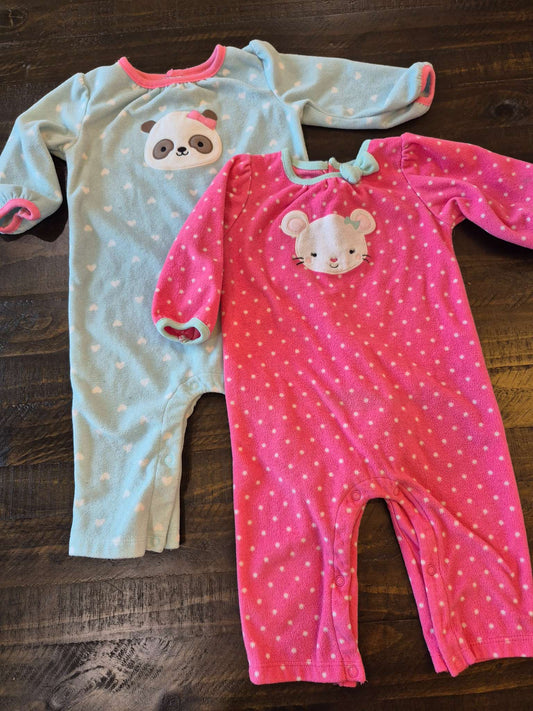 2 fleece pjs, Kids 9 Month (6-9M)