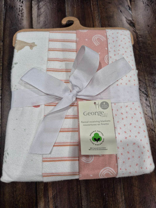 George baby flannel receiving blankets