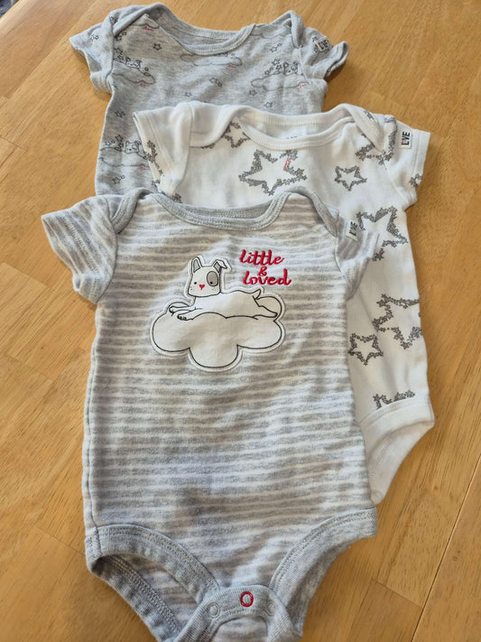 3 onesies - dog themed, Kids 3 Month (0-3M)
