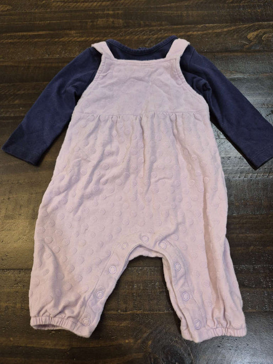 2 piece girl's overall set, Kids 6 Month (3-6M)