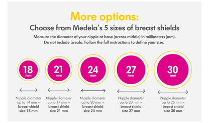Size 21mm Medela flanges