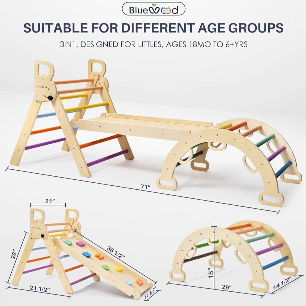 3 Piece Pikler Triangle Climbing Set