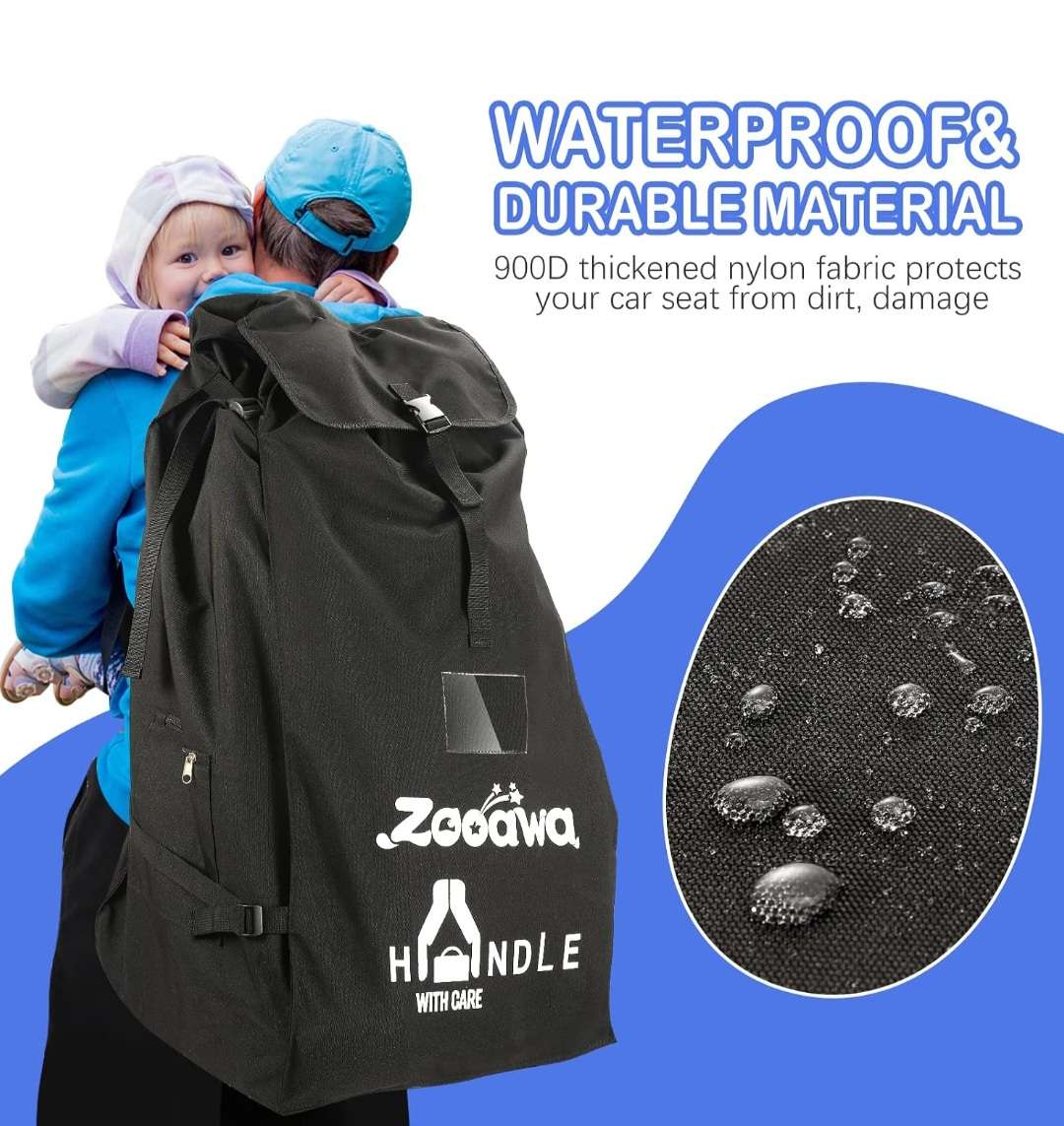 Backpack Style Car Seat Travel Bag  *Brand New*