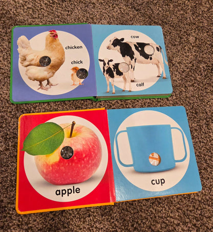 Poke-A-Dot Books, Set of 2 - Farm Animal Families and First Words