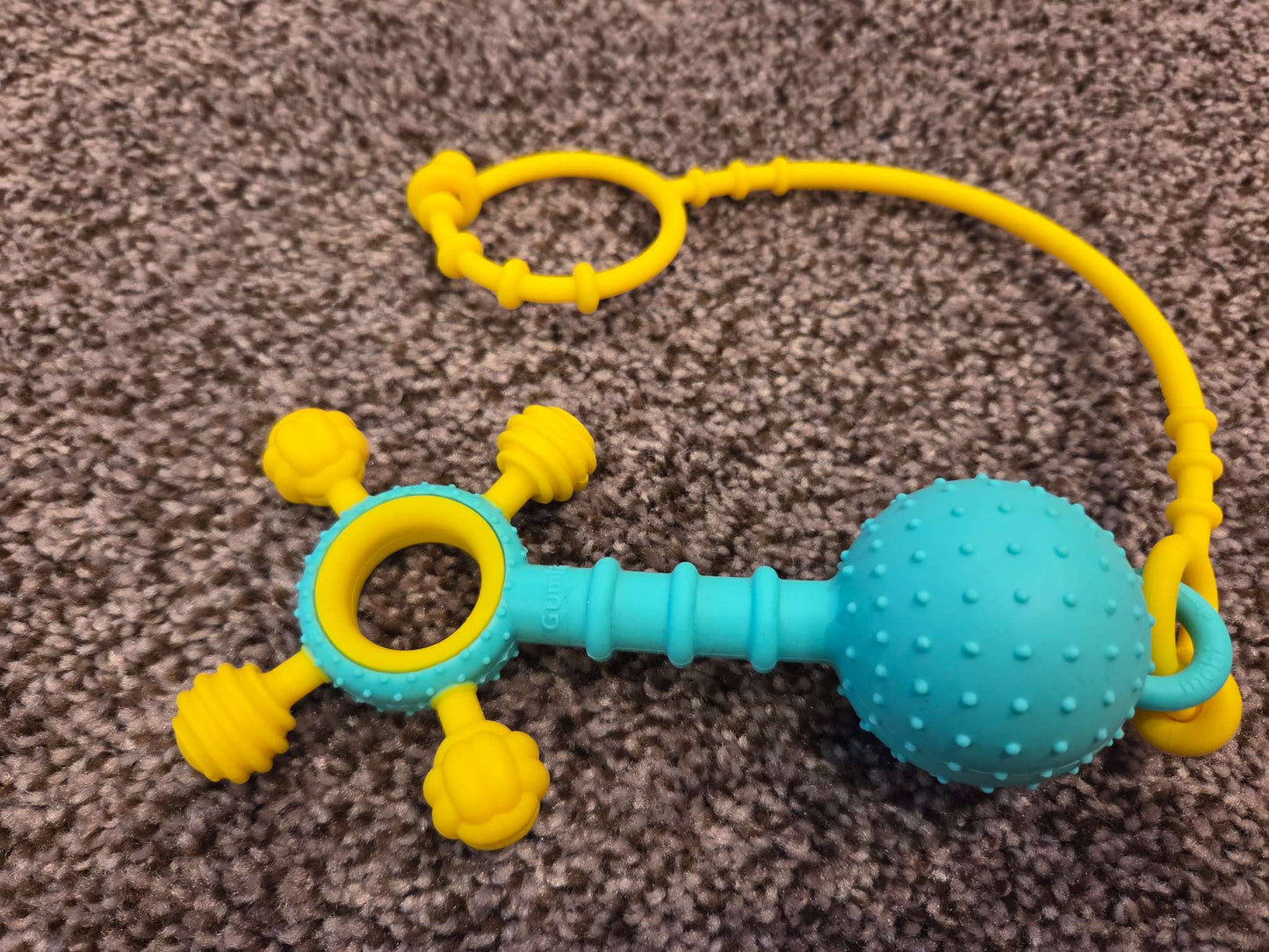 Mobi Gumlii Sensory Teether and Rattle plus Nuby Whale Teether