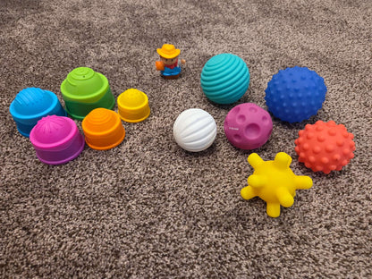 Textured Sensory Balls and Stacking Tower Cups