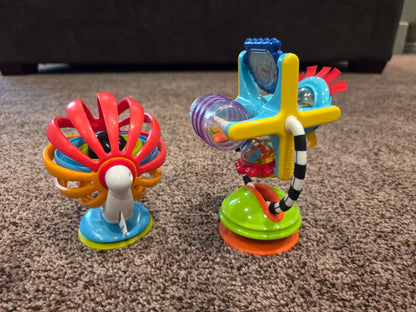 Spinning Suction High Chair Toys - Set of Two