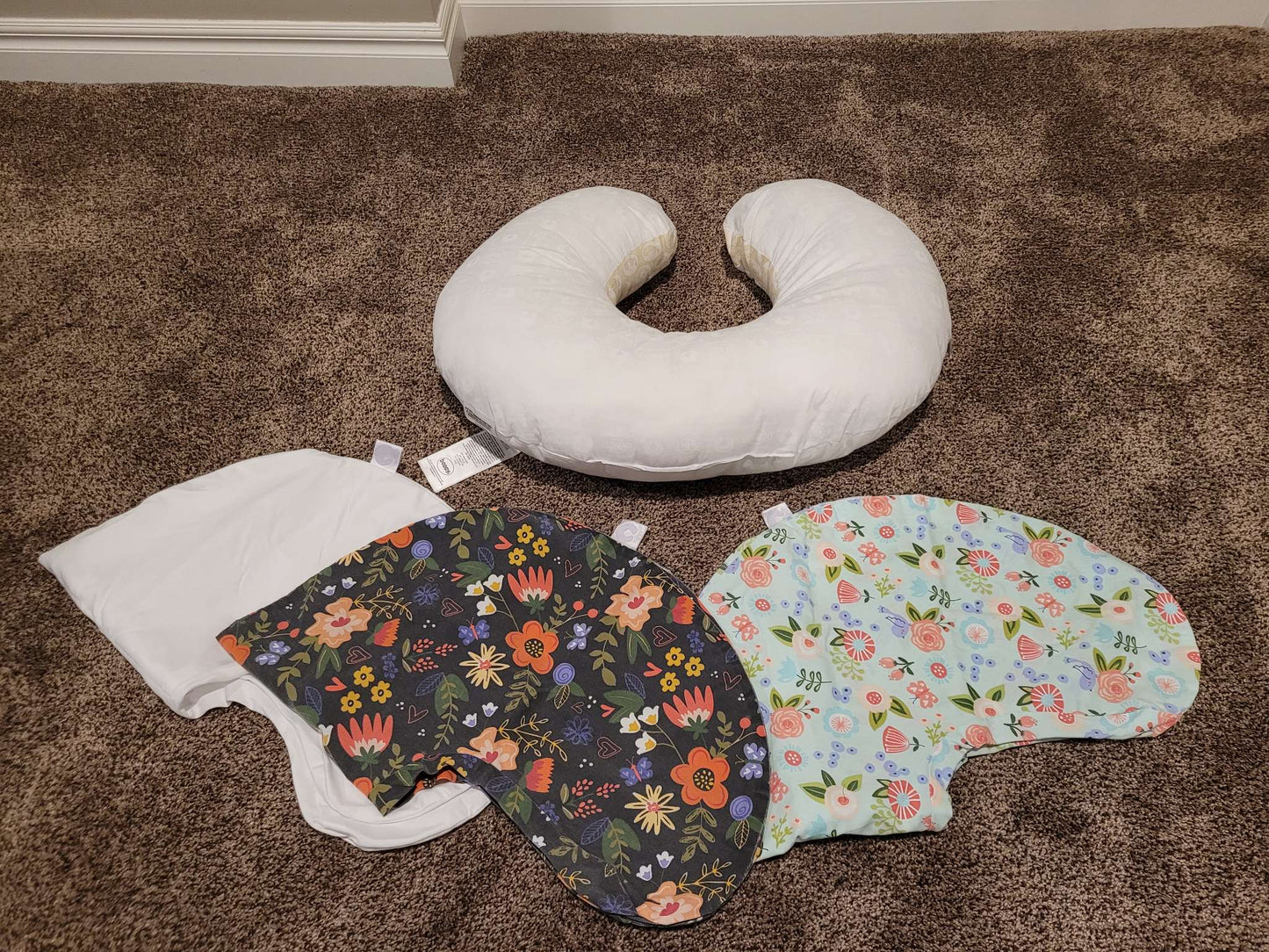 Boppy Nursing Pillow with Waterproof Cover and Pillow Cases