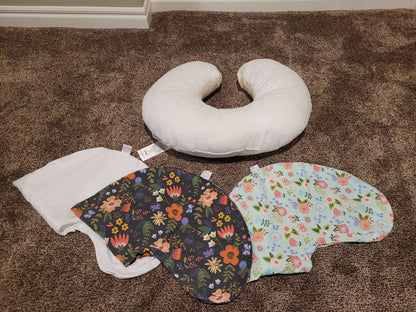 Boppy Nursing Pillow with Waterproof Cover and Pillow Cases