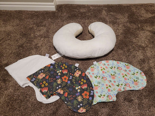 Boppy Nursing Pillow with Waterproof Cover and Pillow Cases