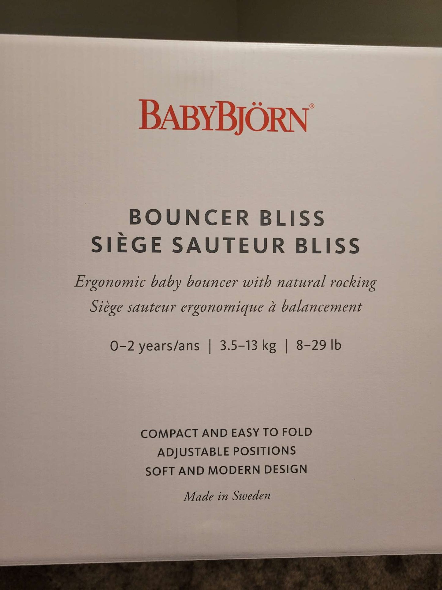 BabyBjorn Bouncer with Toy Bar