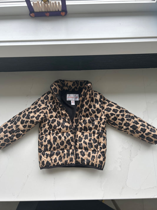 Jillian Harris , Cheetah Toddler Insulated puffer jacket, Joe Fresh, size 4, Kids 4/4T