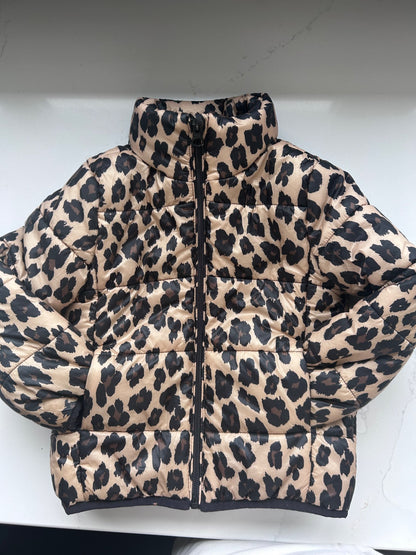 Jillian Harris , Cheetah Toddler Insulated puffer jacket, Joe Fresh, size 4, Kids 4/4T