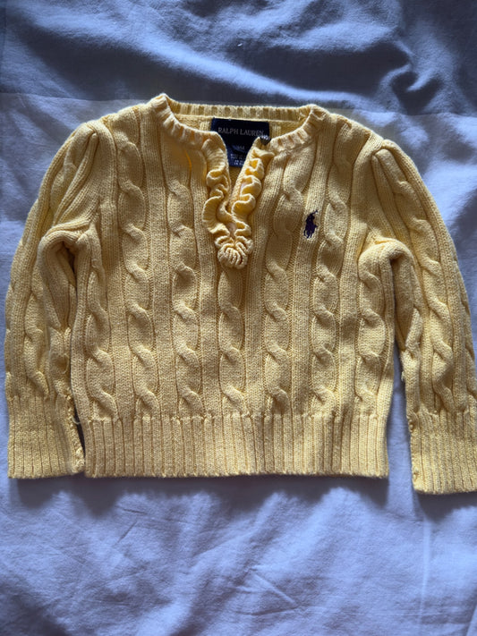 Ralph Lauren Cable-knit sweater yellow , Kids 9 Month (6-9M)