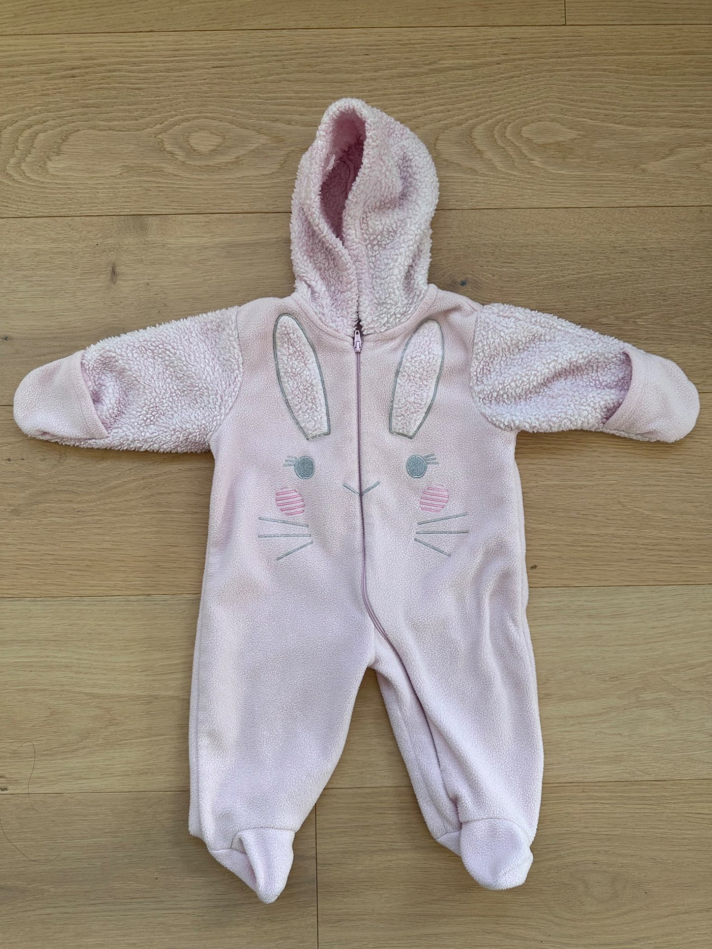 Pink Bunny Fleece Bunting Suit, Koala Baby, 3-6M, Kids 6 Month (3-6M)