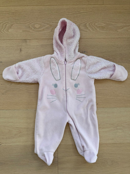 Pink Bunny Fleece Bunting Suit, Koala Baby, 3-6M, Kids 6 Month (3-6M)