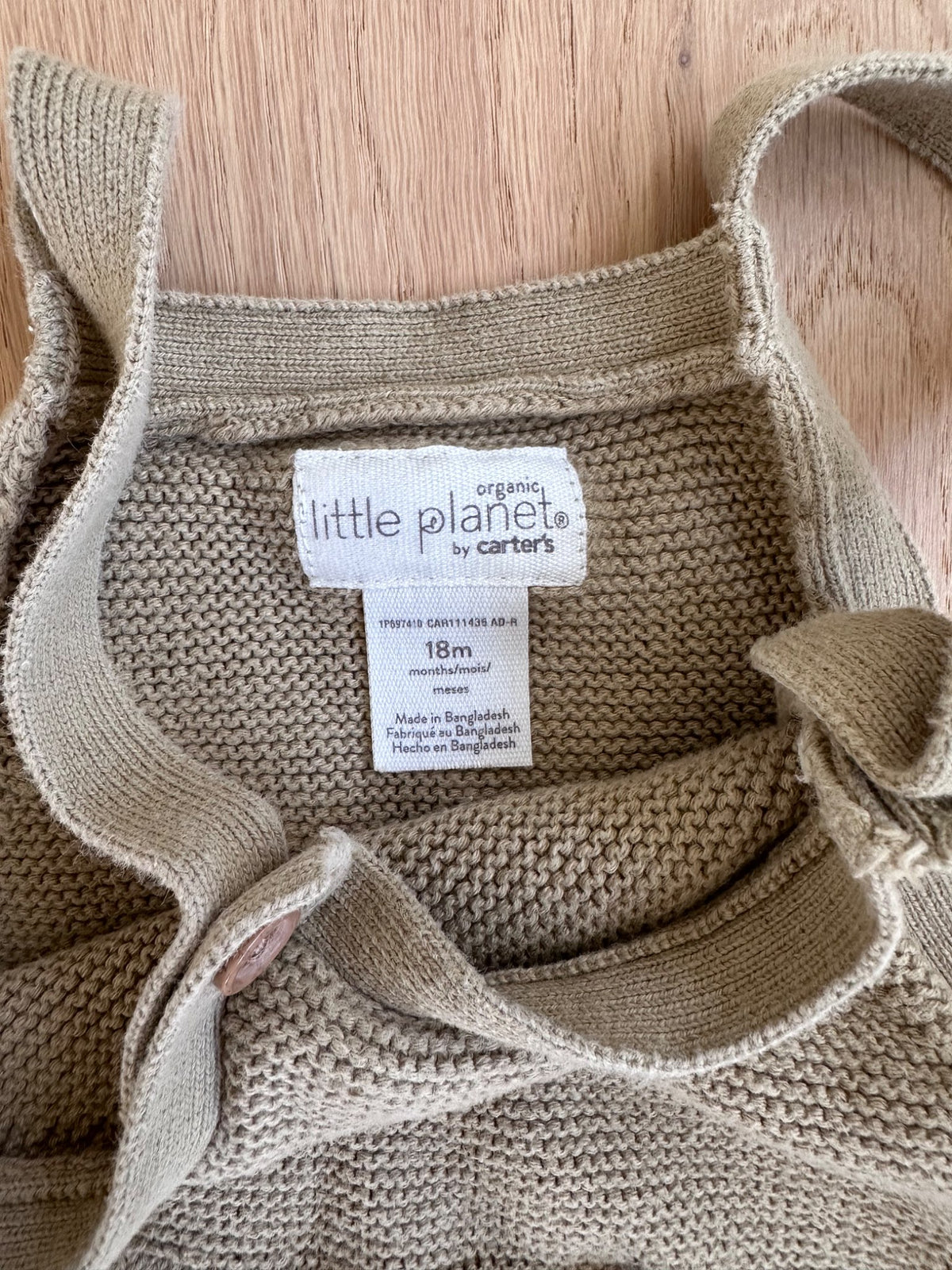 Tan Sweater Knit Overalls, Carter’s, 18M, Kids 18 Month (12-18M)