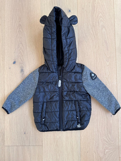 Black Puffy Spring/Fall Jacket, Canadiana, 18M, Kids 18 Month (12-18M)