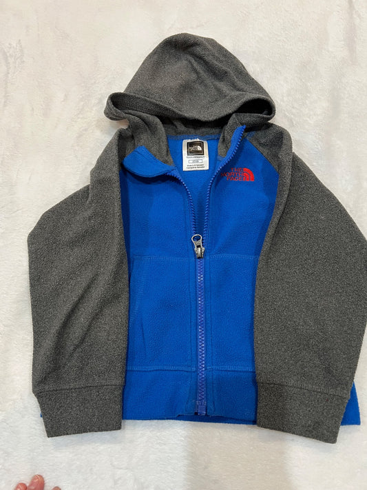 2T north face fleece hoodie- blue Grey , Kids 2T
