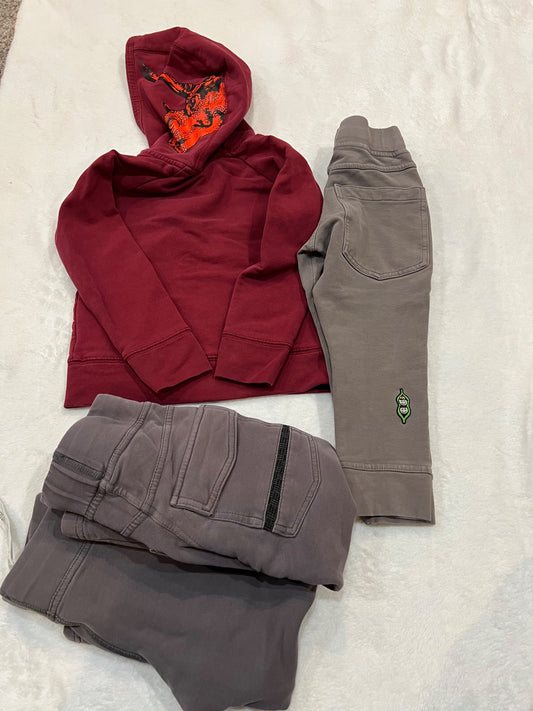 2T peekaboo beans hoodie & pants (free 2 pants), Kids 2T