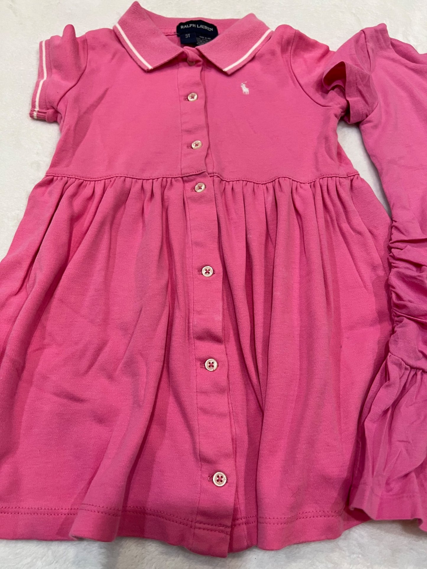 3T polo Ralph Lauren pink dress (1 free), Kids 3T