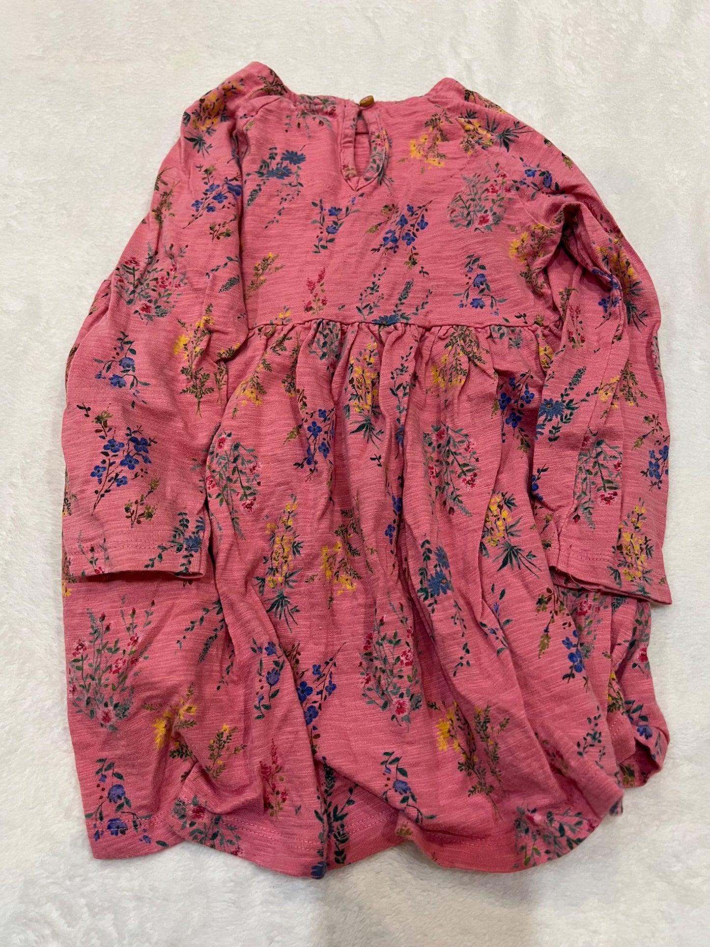 2/3T NEXT UK brand long sleeve pink flower dress , Kids 3T