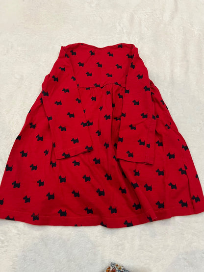 2/3T NEXT UK red dog dress , Kids 3T