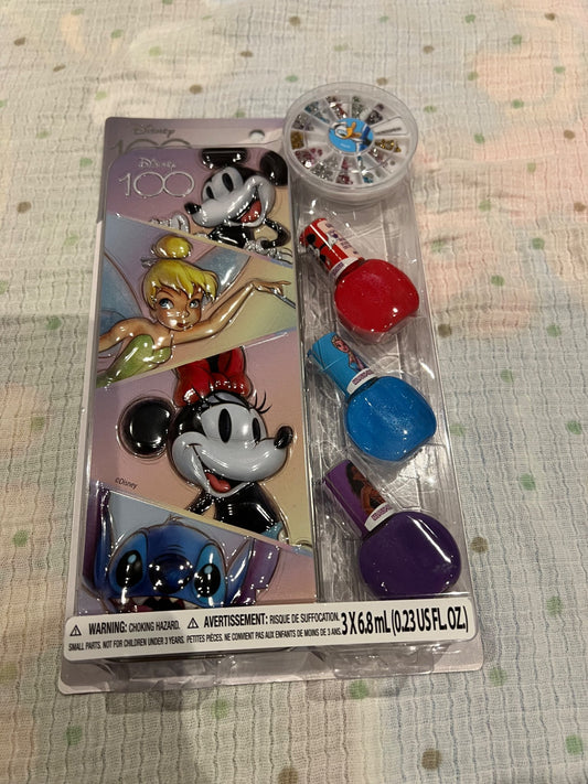 Disney 100 kid nail polish & glitter set- NEW
