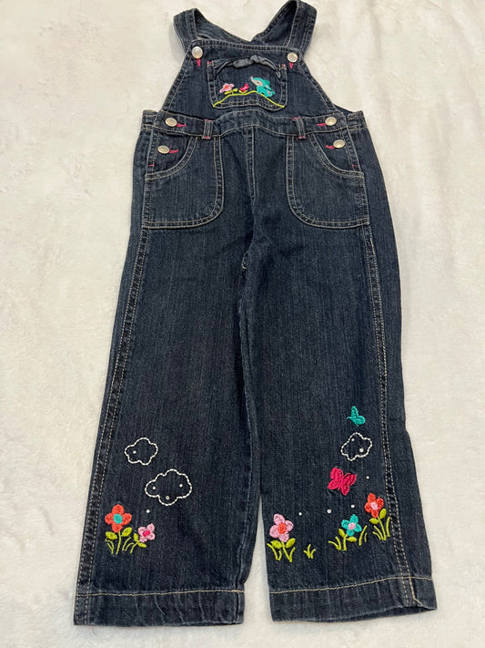3T please mum denim overalls embroidery , Kids 3T