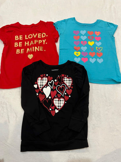 3T valentine day shirts bundle, Kids 3T