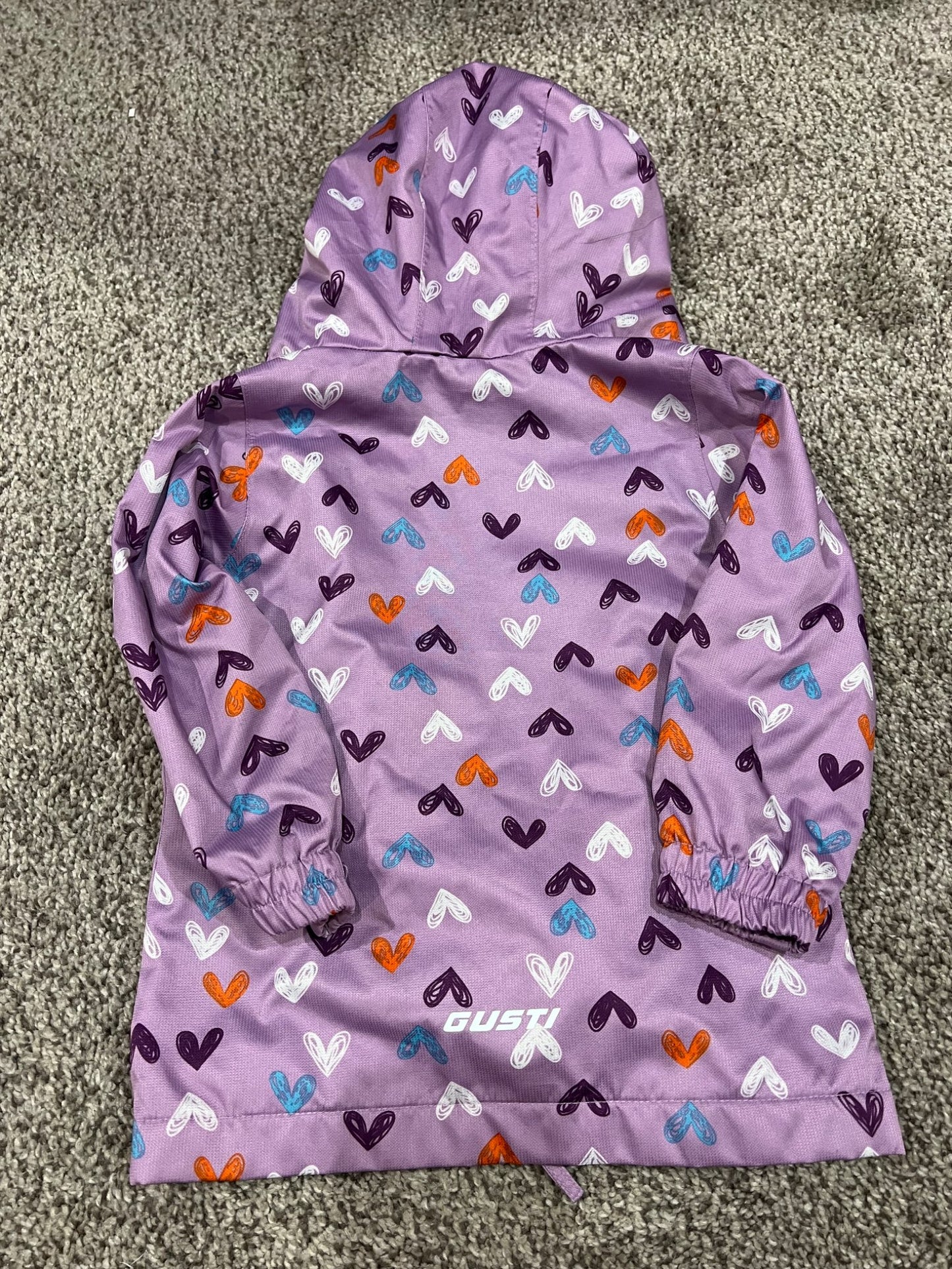 2T gusti lined jacket - purple with hearts , Kids 2T