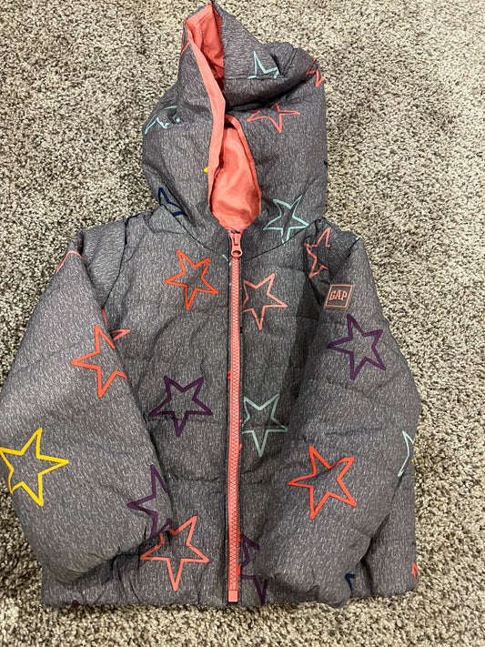 3T Gap light puff jacket- grey with stars , Kids 3T