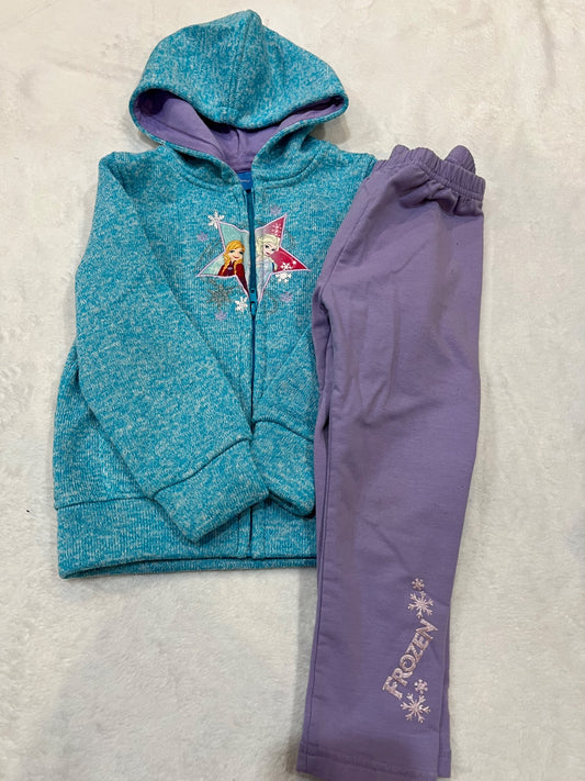 4T Disney frozen outfit- hoodie & leggings , Kids 4/4T