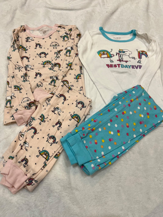 4T matching pj sets - rainbows - EUC, Kids 4/4T