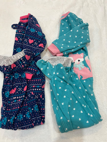 4T carters fleece footed pajaymas - 2 , Kids 4/4T