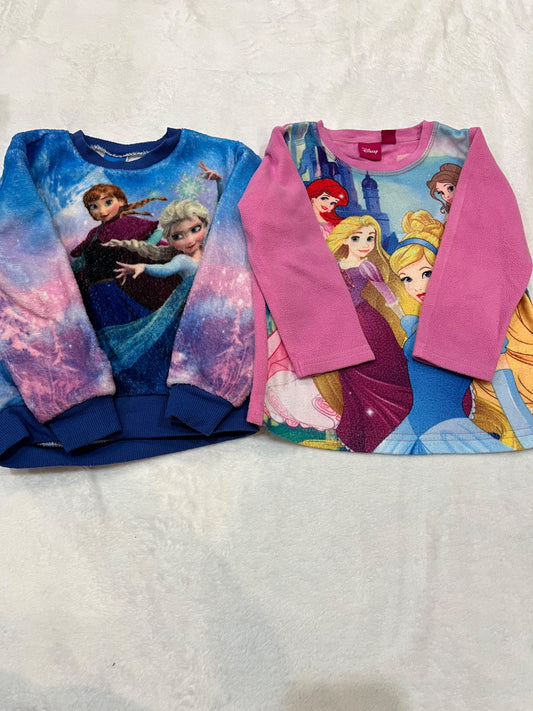 4T Disney frozen and princess fleece sweaters, Kids 4/4T