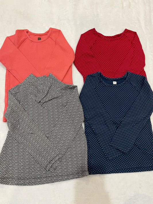 4T tea brand collection long sleeve top bundle, Kids 4/4T
