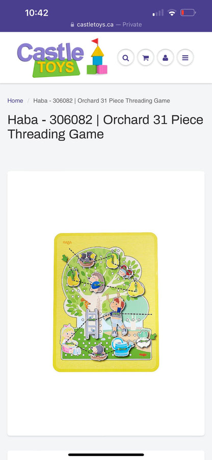 NEW threading toy game set