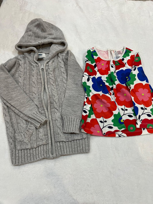 4T gap long sleeve top & old navy knit jacket -EUC, Kids 4/4T
