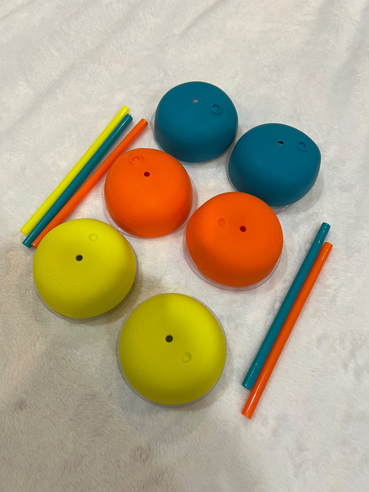 Boon silicone lids with straws (see description)