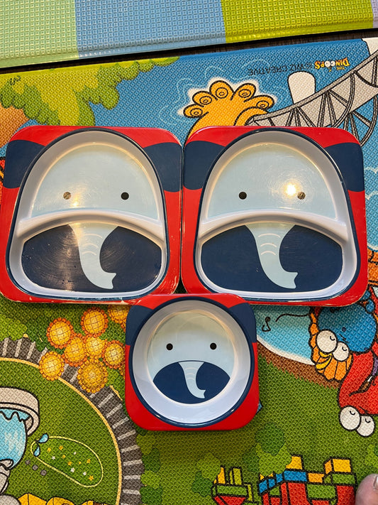 Skip hop elephant plate and bowl