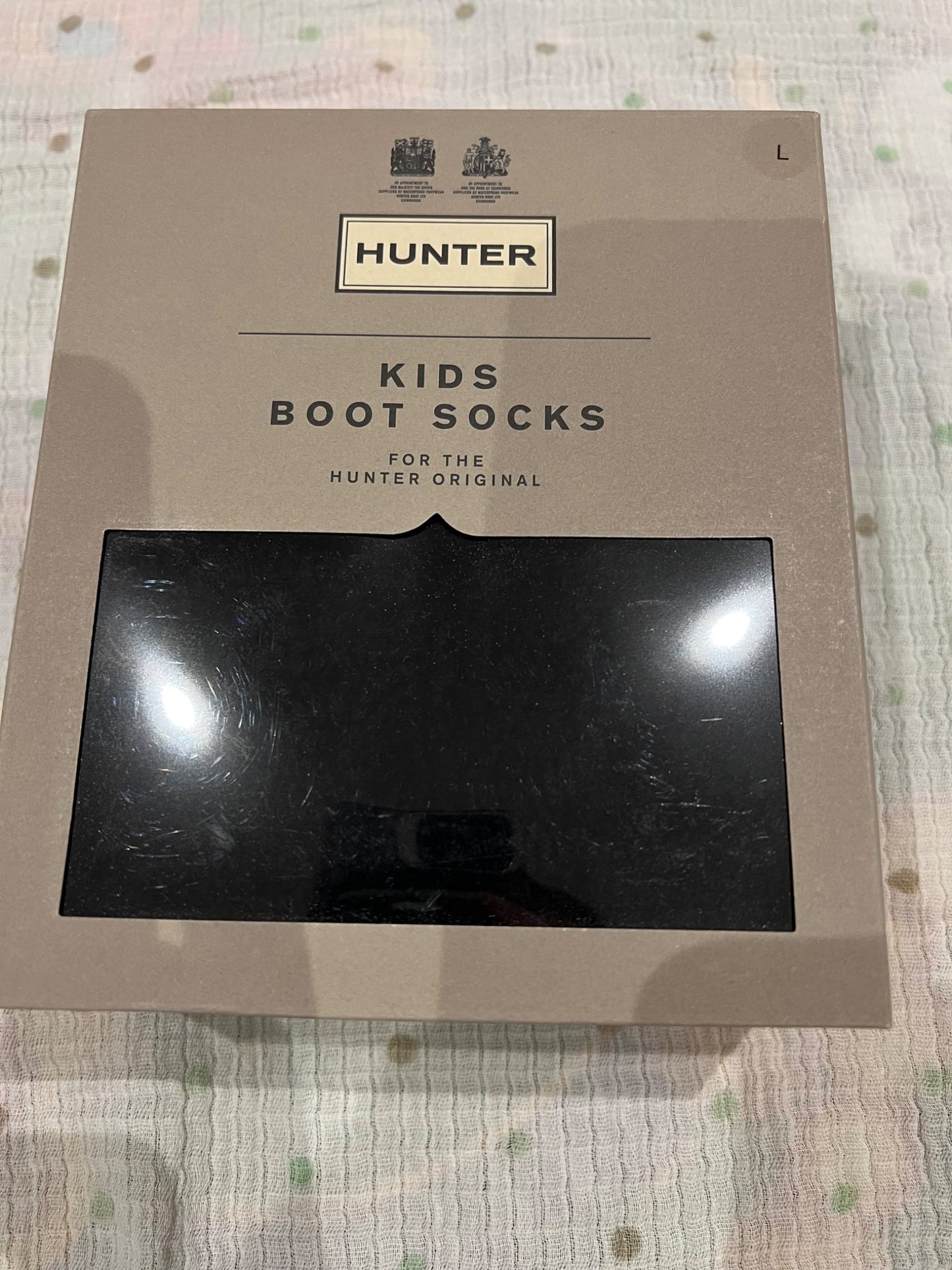 NEW hunter boot liner socks - black  large (shoe size 1-3)