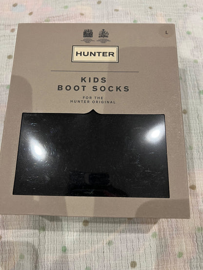 NEW hunter boot liner socks - black  large (shoe size 1-3)