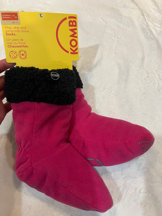 NEW kombi insulated  socks- medium (age 3-5) pink